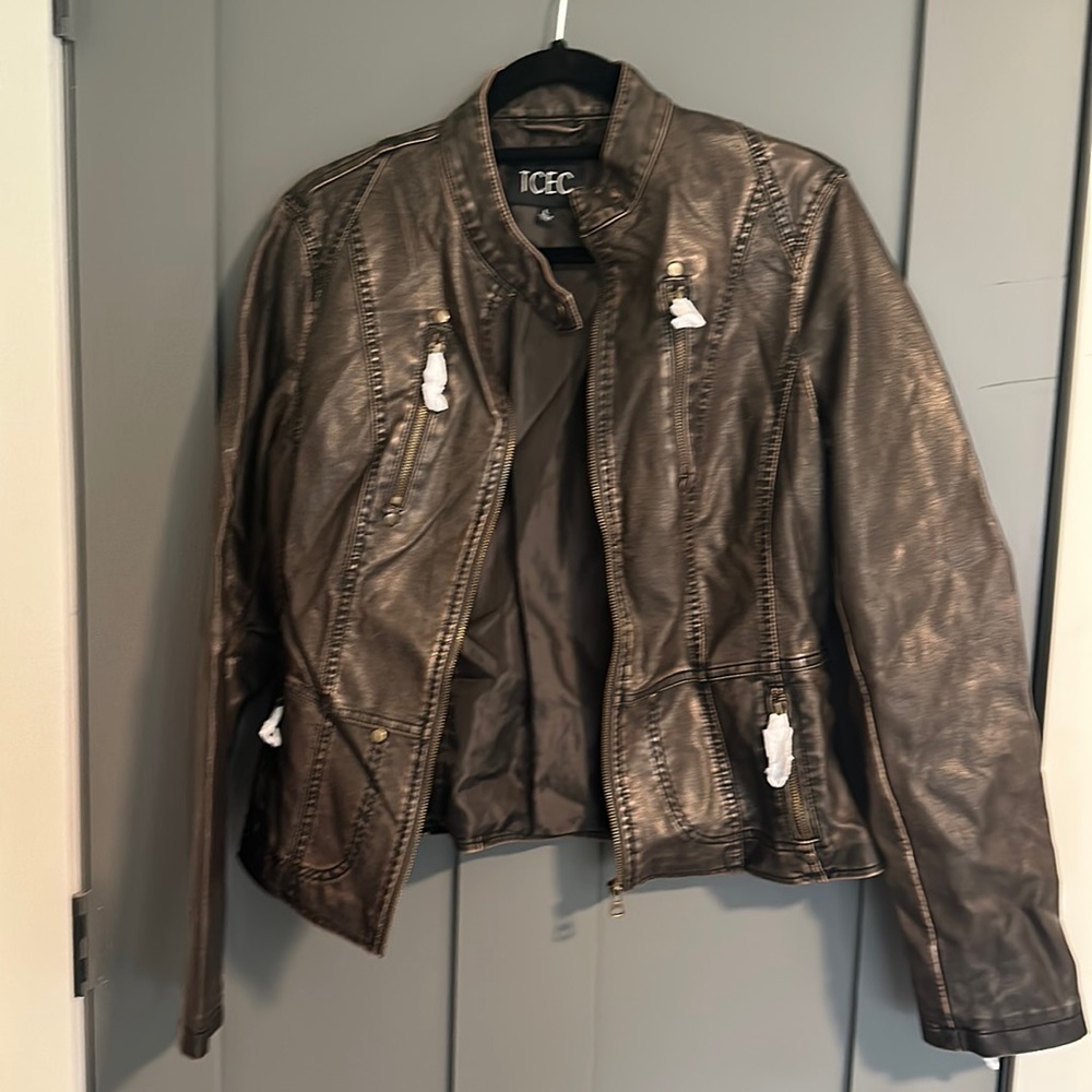 Faux leather jacket